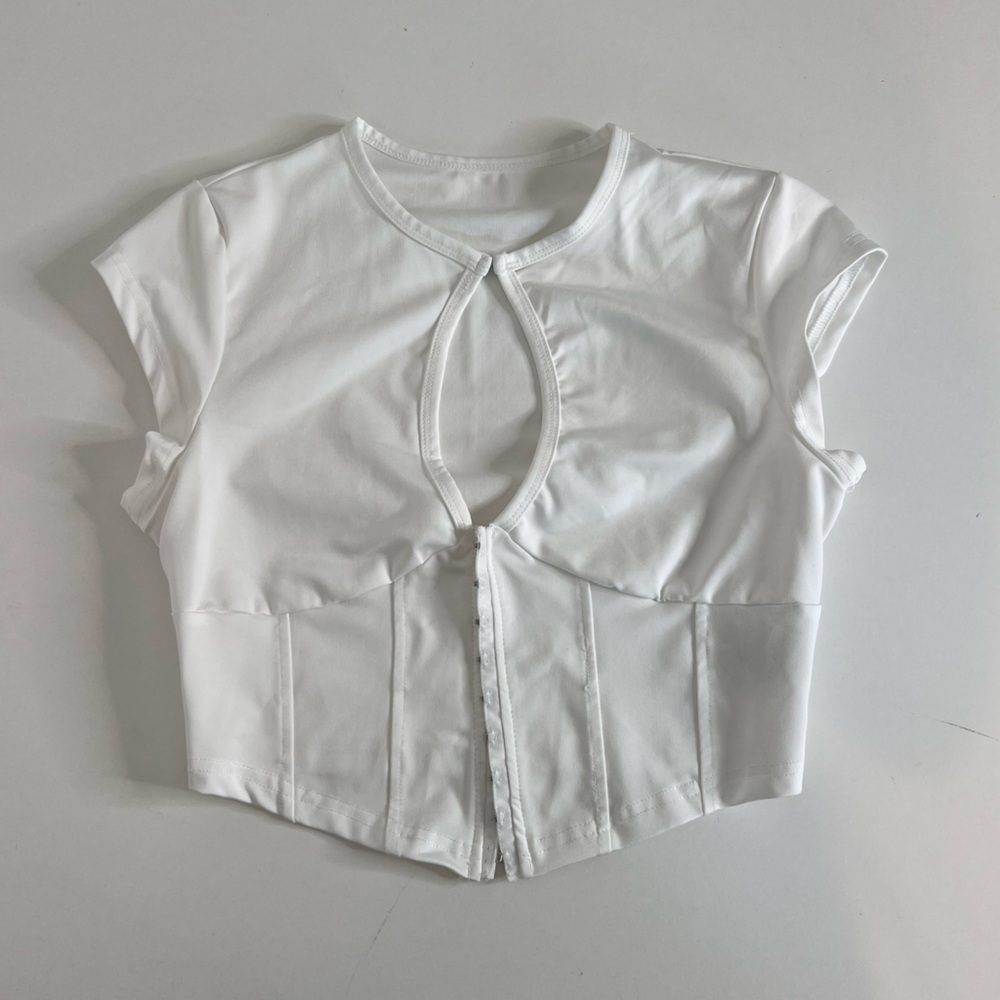 White corset top